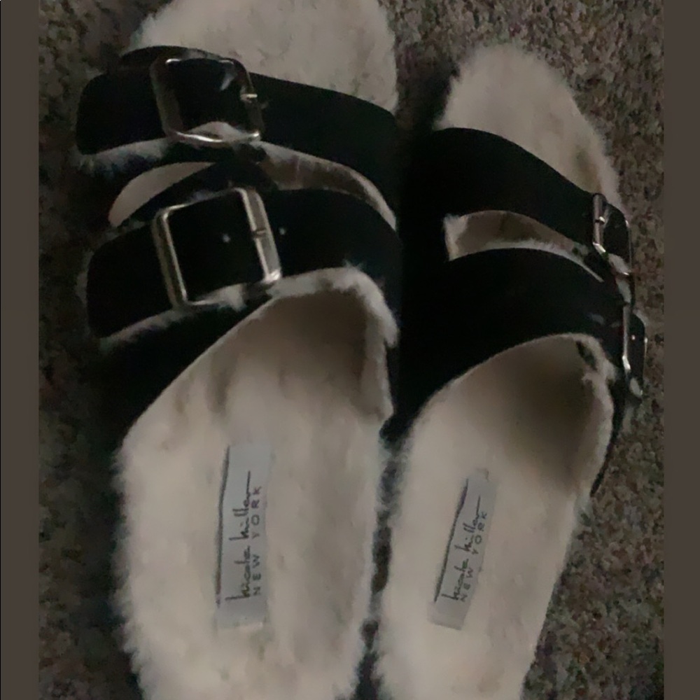 Fuzzy sandals